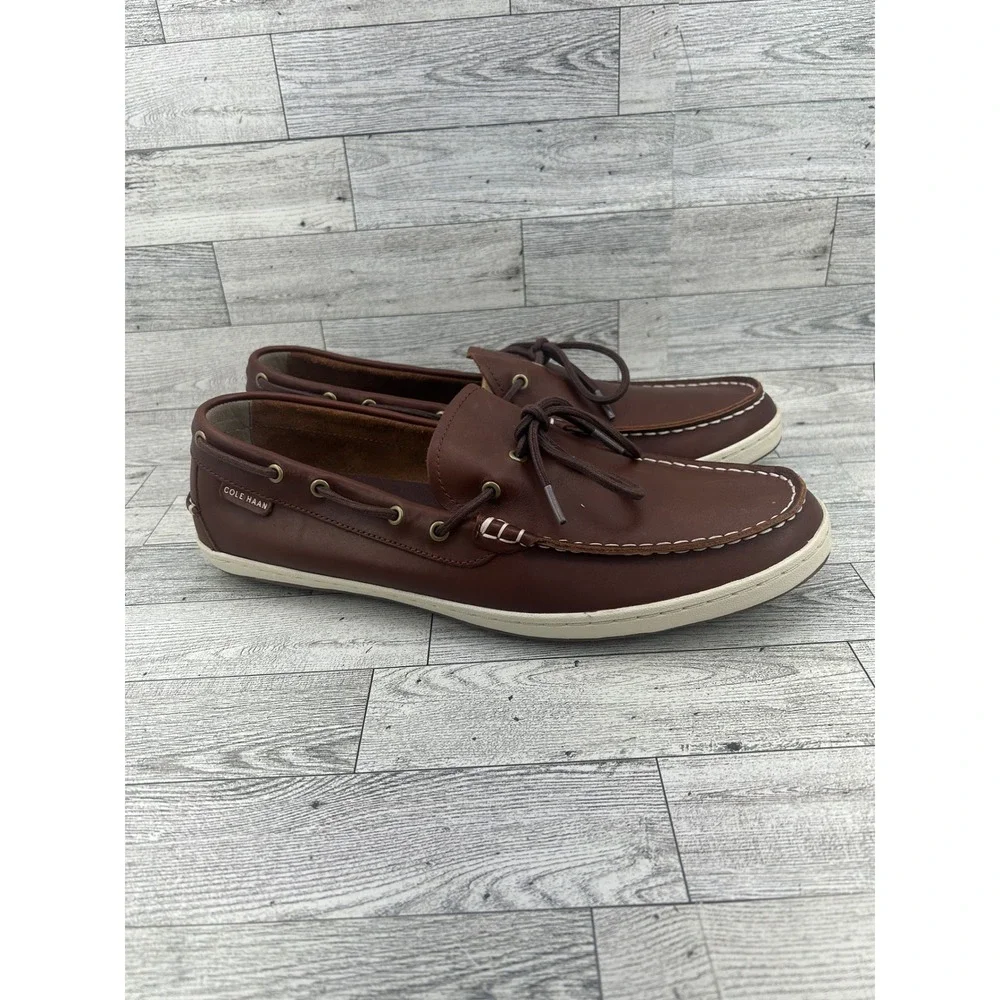Cole Haan Men Brown Leather Boat Shoes Loafers C22114 Size 12M